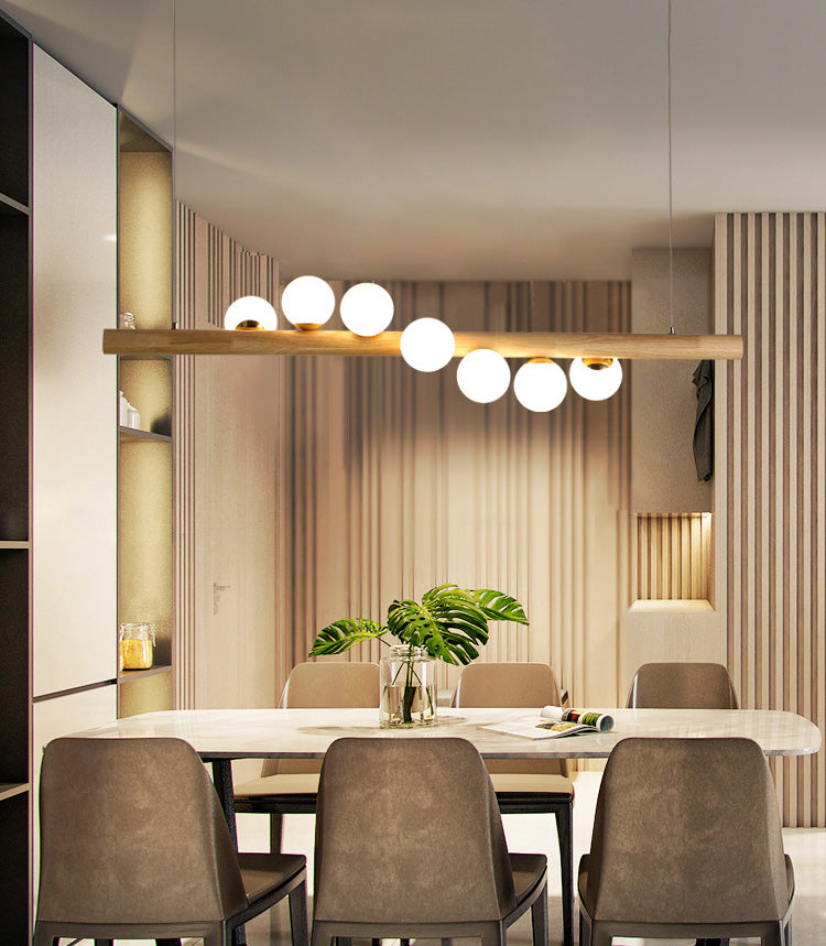 Spherical Large Kitchen Pendant Lights Glass Modern Simplicity Island Chandelier Lights for Dining Table