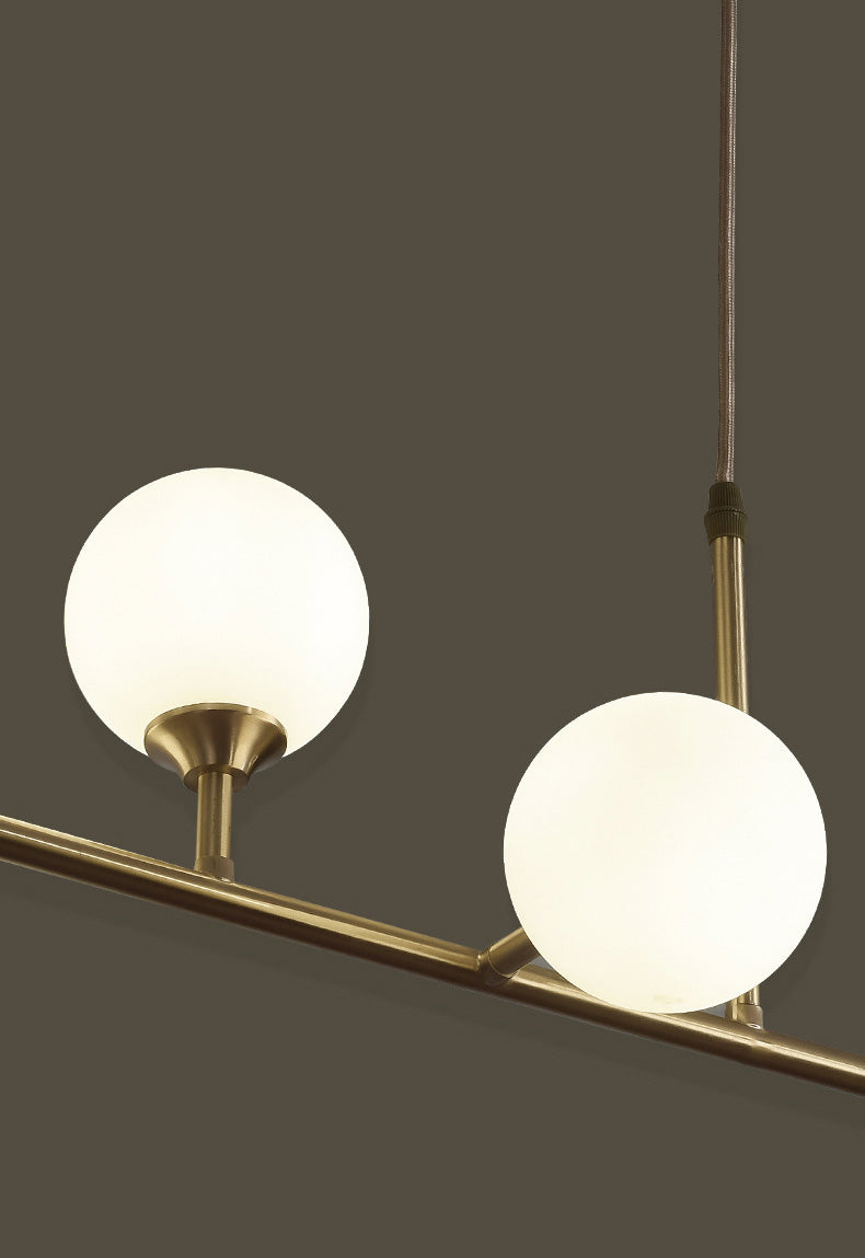 Round Island Lampellale Luci di vetro contemporaneo Fissature di illuminazione lampadario per il ristorante