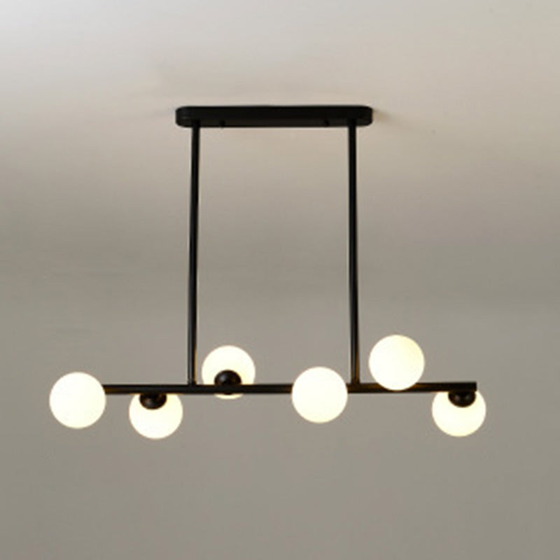 Spherical Hanging Island Lights Ultra-Contemporary Glass Chandelier Lighting Fixtures for Restaurant