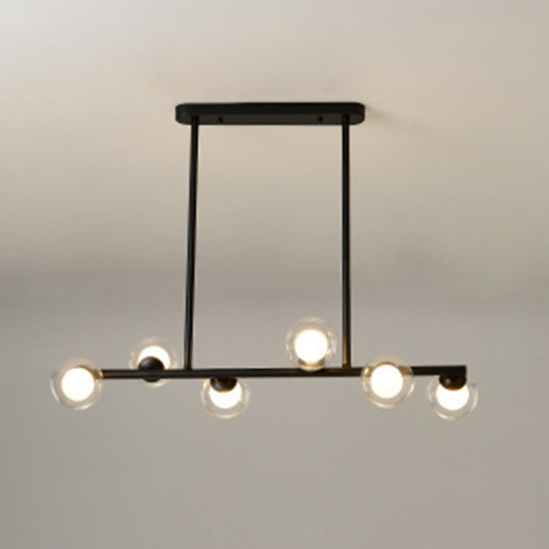 Spherical Hanging Island Lights Ultra-Contemporary Glass Chandelier Lighting Fixtures for Restaurant