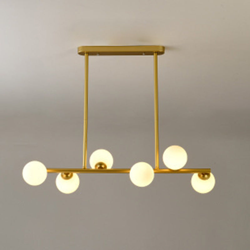 Spherical Hanging Island Lights Ultra-Contemporary Glass Chandelier Lighting Fixtures for Restaurant