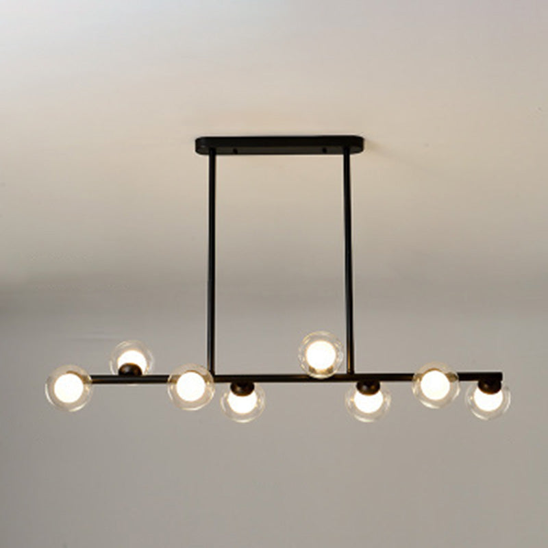 Spherical Hanging Island Lights Ultra-Contemporary Glass Chandelier Lighting Fixtures for Restaurant