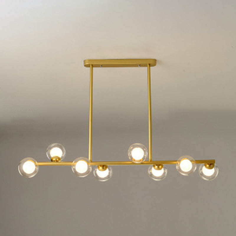 Spherical Hanging Island Lights Ultra-Contemporary Glass Chandelier Lighting Fixtures for Restaurant