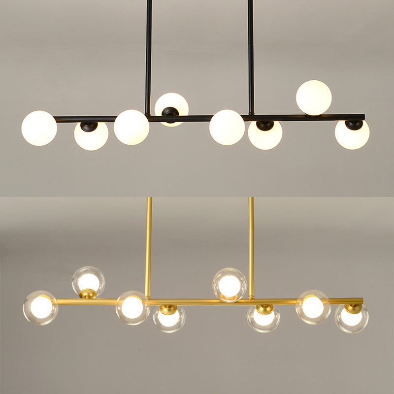 Spherical Hanging Island Lights Ultra-Contemporary Glass Chandelier Lighting Fixtures for Restaurant