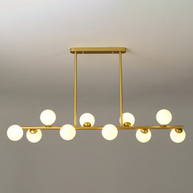 Spherical Hanging Island Lights Ultra-Contemporary Glass Chandelier Lighting Fixtures for Restaurant