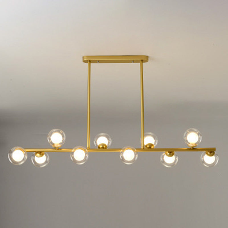Spherical Hanging Island Lights Ultra-Contemporary Glass Chandelier Lighting Fixtures for Restaurant