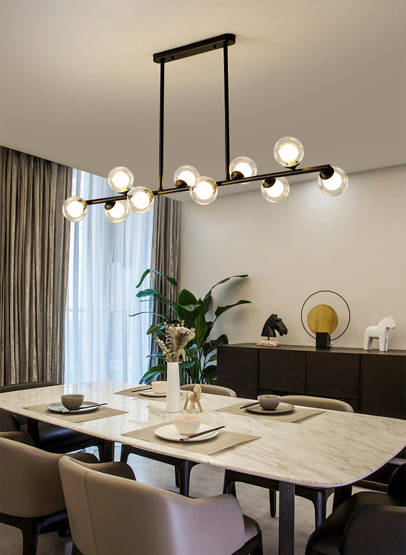 Spherical Hanging Island Lights Ultra-Contemporary Glass Chandelier Lighting Fixtures for Restaurant