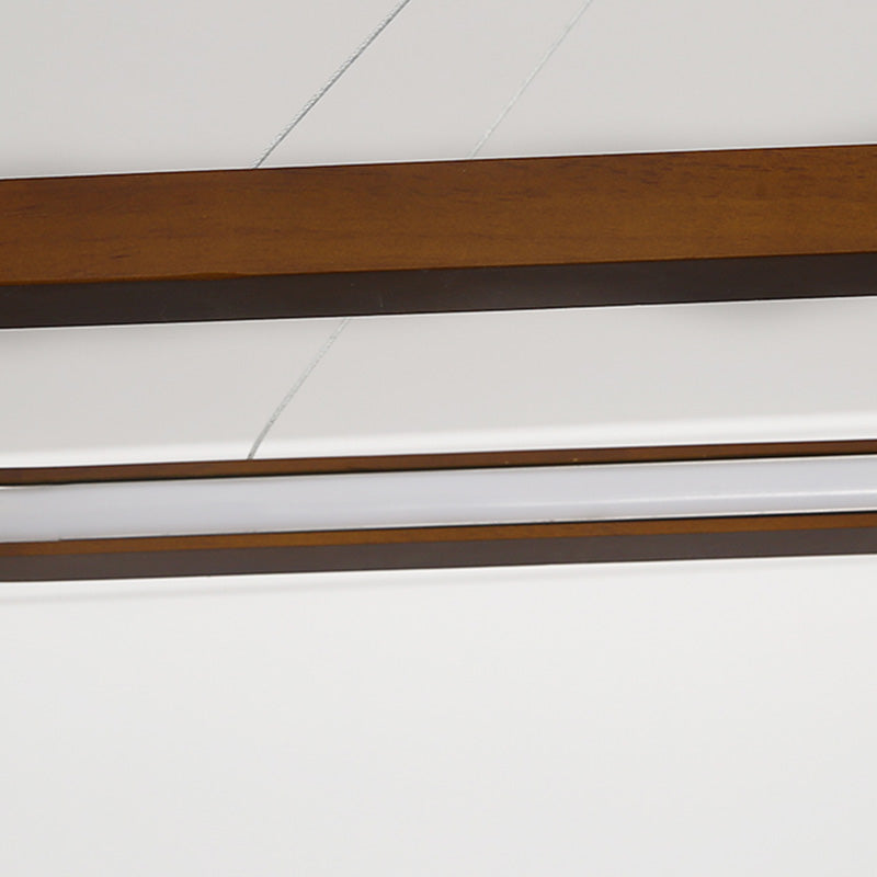 Oval Island Chandelier Lights Simplicity Wood Chandelier Lighting Fixtures for Restaurant