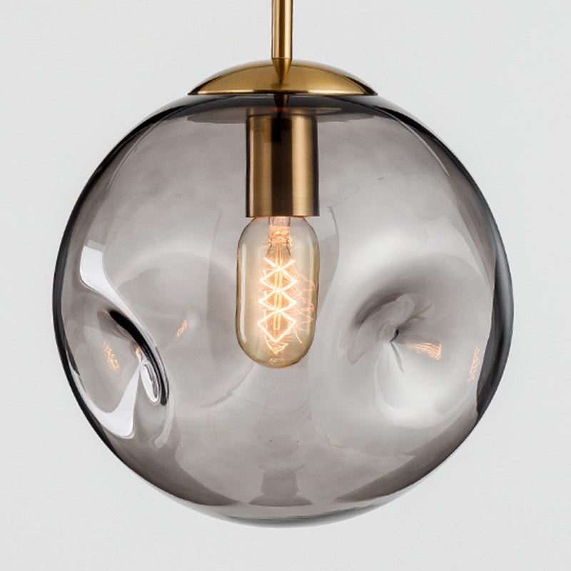 Plafond en verre transparent inégal Plafond Pendant Light Simplicité Contemporaine Mini lampe suspendue pour la cuisine du bar