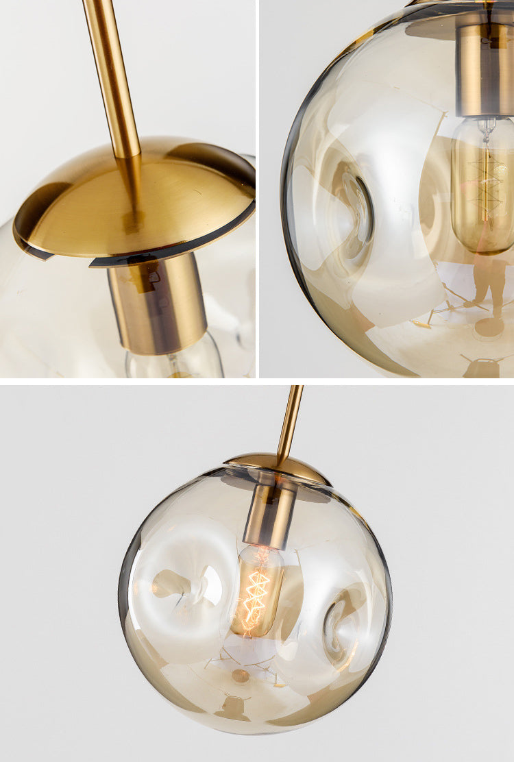 Plafond en verre transparent inégal Plafond Pendant Light Simplicité Contemporaine Mini lampe suspendue pour la cuisine du bar