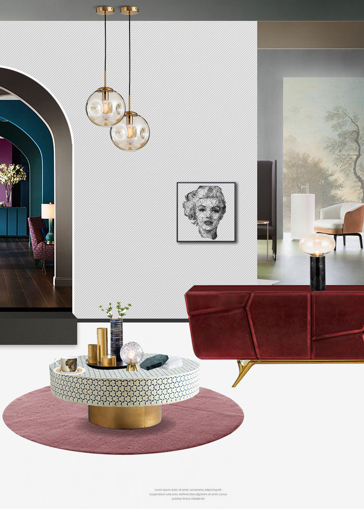 Plafond en verre transparent inégal Plafond Pendant Light Simplicité Contemporaine Mini lampe suspendue pour la cuisine du bar