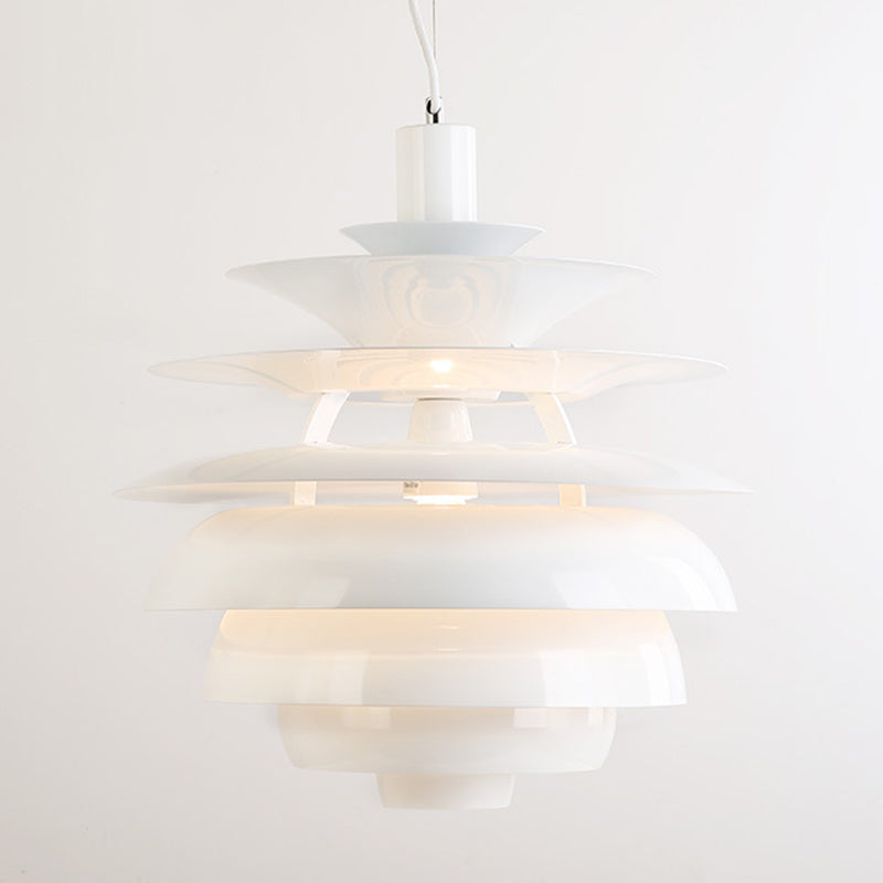 Pine Tree Shaped Creative Hanging Light Post-modern Style Aluminum Alloy Lighting Pendant in White