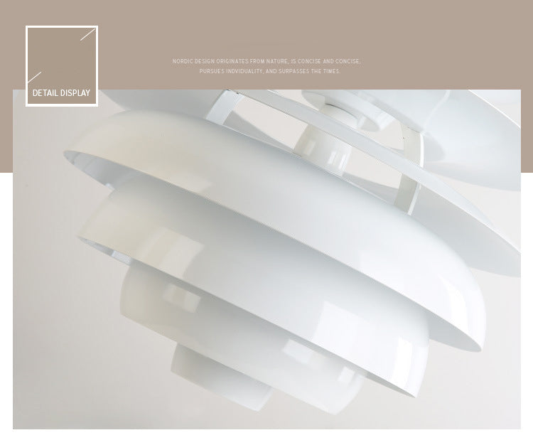 Pine Tree Shaped Creative Hanging Light Post-modern Style Aluminum Alloy Lighting Pendant in White