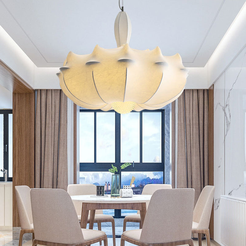 Stretch Silk Fabric Lantern Shade Pendant Light Style moderne MODERNE 3 LIGHTS ÉCLAIRAGE SUSPENSION POUR RABLÈME