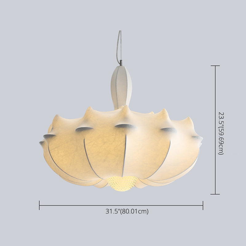 Stretch Silk Fabric Lantern Shade Pendant Light Style moderne MODERNE 3 LIGHTS ÉCLAIRAGE SUSPENSION POUR RABLÈME