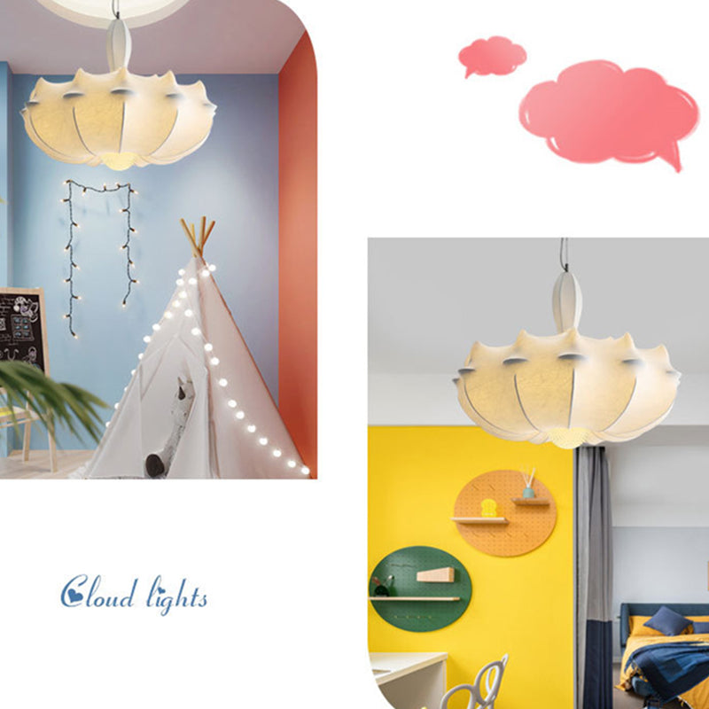 Stretch Silk Fabric Lantern Shade Pendant Light Style moderne MODERNE 3 LIGHTS ÉCLAIRAGE SUSPENSION POUR RABLÈME