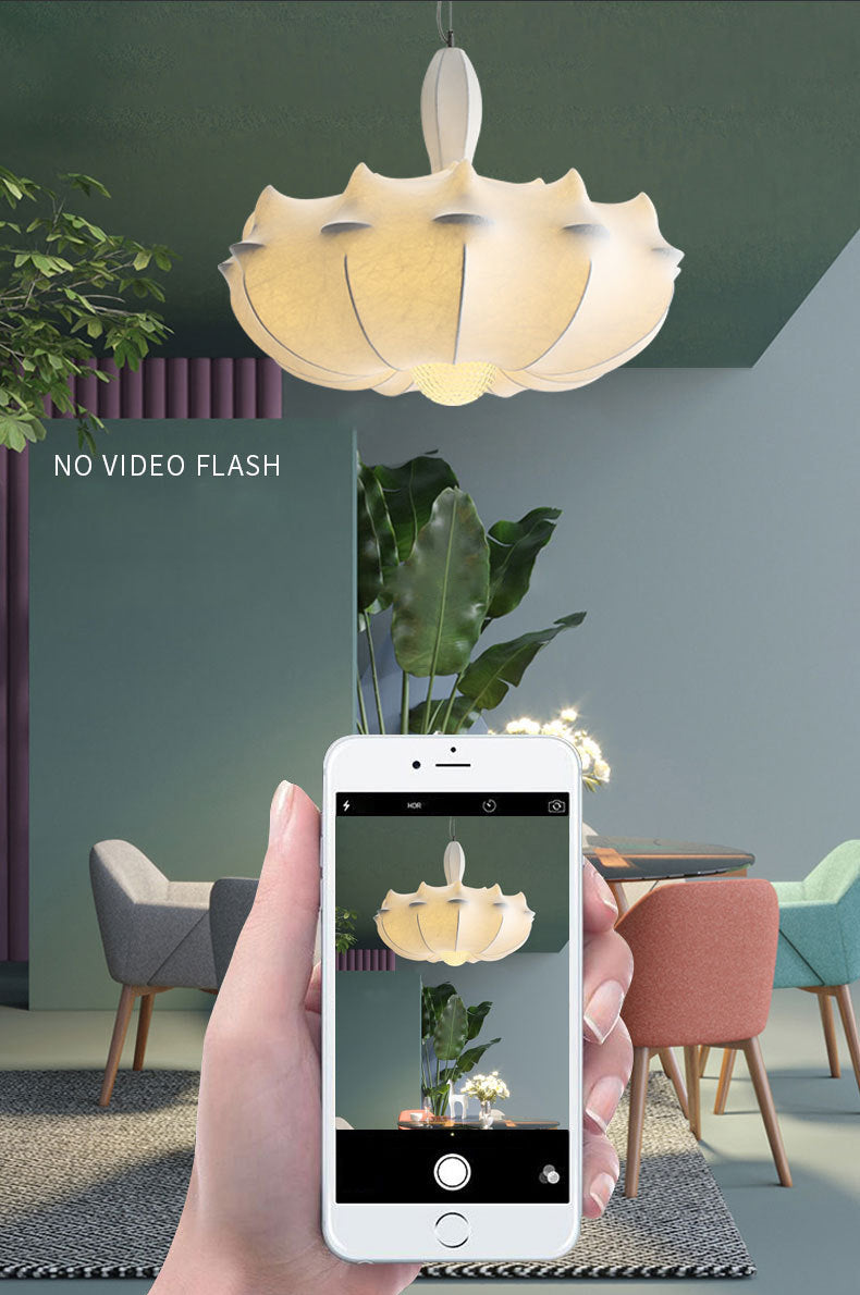 Stretch Silk Fabric Lantern Shade Pendant Light Style moderne MODERNE 3 LIGHTS ÉCLAIRAGE SUSPENSION POUR RABLÈME