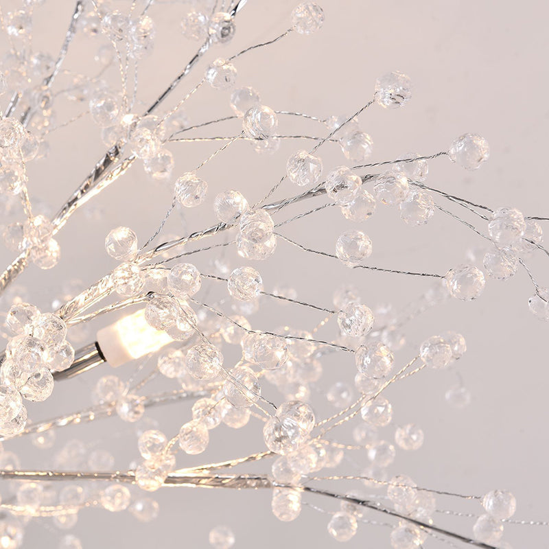 Posstal de cristal en forme de pissenlit Modern Simplicity Bedroom Éclairage de chambre à coucher en Chrome