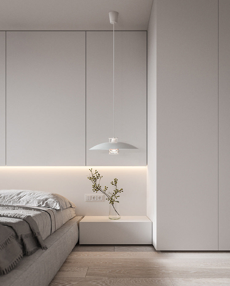 UFO Shaped Single Light Minimalist Hanging Lamp 17.7" Wide Aluminum Alloy Lighting Fixture for Corridor Aisle