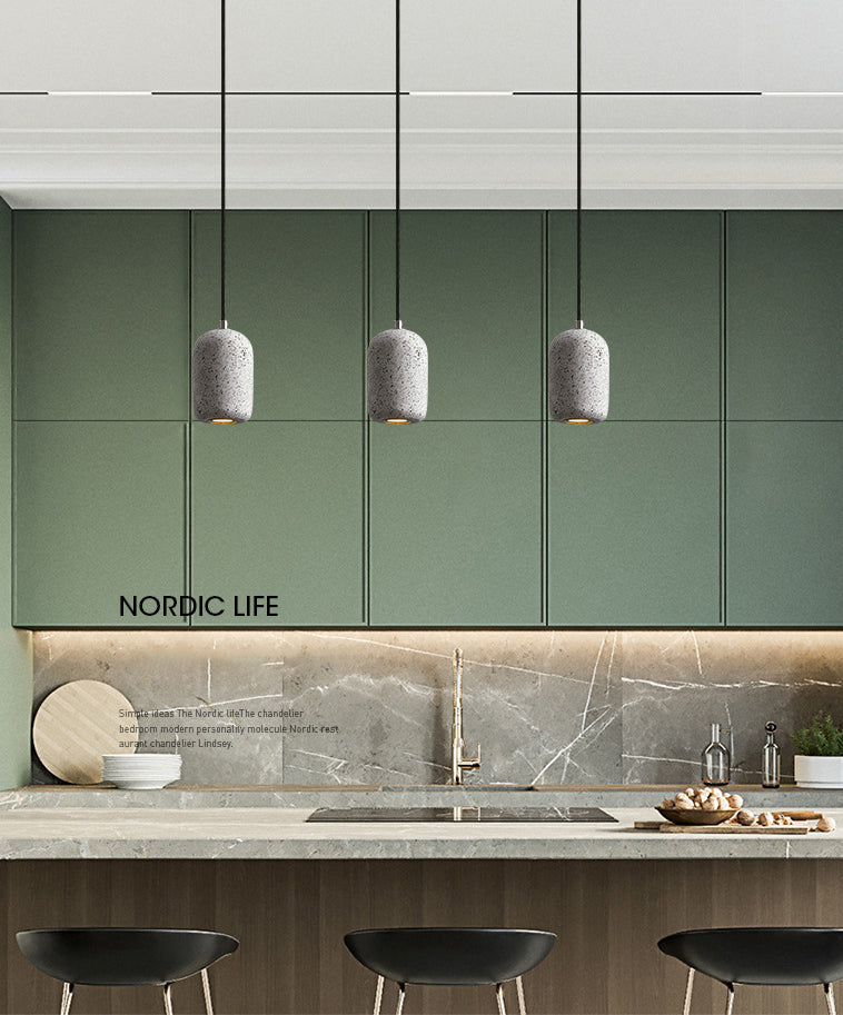 Terrazzo Cylindrical LED MINI LICHING PENDANT MODER