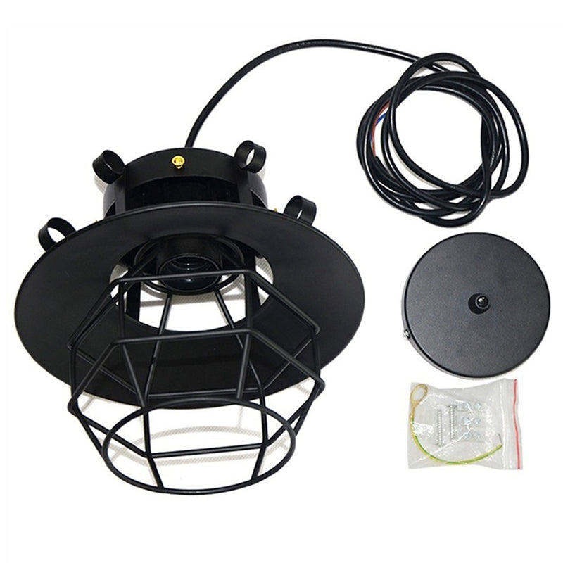 Lampadina a singolo bulbo in stile industriale a sospensione in ferro diamante in gabbia lampada appesa per le scale del corridoio