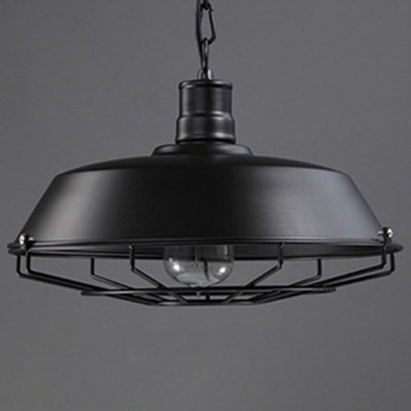 Luce sospesa retrò larga 18 pollici con sfumatura industriale in stile industriale a gambo di ferro per corridoio per corridoio per corridoio per corridoio