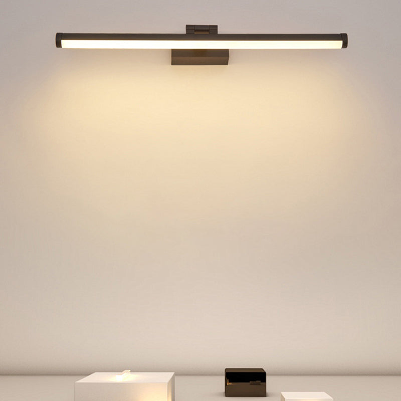 Nordic Style Single Vanity Light LED Metal Wall Mounted Mirror Front Lamp in Acrylic Shade