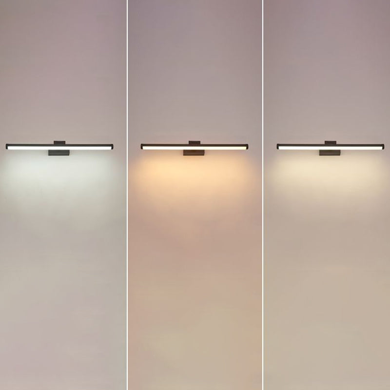 Nordic Style Single Vanity Light LED Metal Wall Mounted Mirror Front Lamp in Acrylic Shade