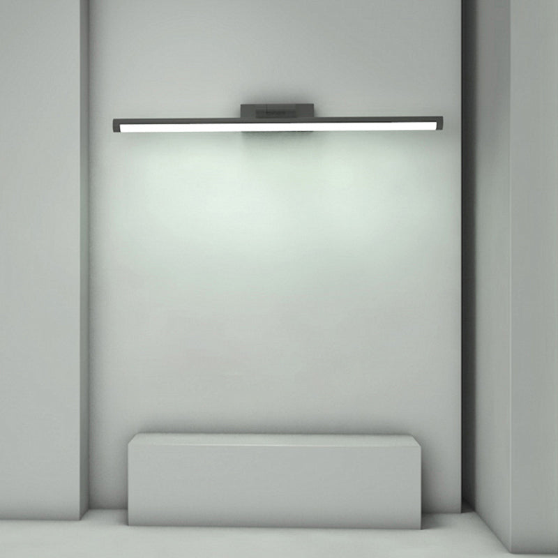 Nordic Style Single Vanity Light LED Metal Wall Mounted Mirror Front Lamp in Acrylic Shade