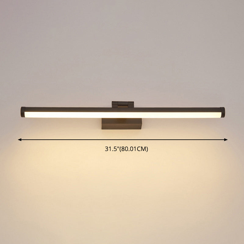 Nordic Style Single Vanity Light LED Metal Wall Mounted Mirror Front Lamp in Acrylic Shade