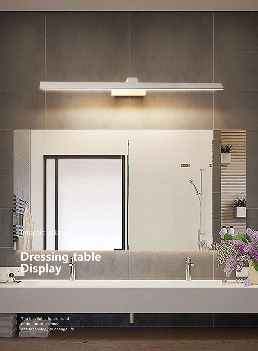 Metal Armed Vanity Mirror Lights LED Modern Vanity Lamp for Bathroom Dressing Table