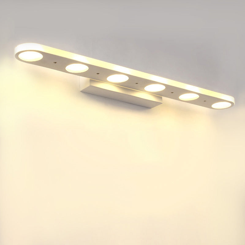 Miroir de vanité moderne nordique Lumière ovale de forme de salle de bain Vanité Lumière au-dessus du miroir