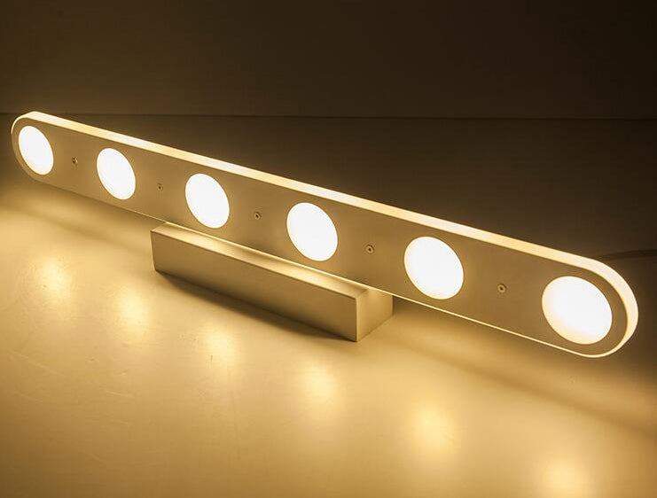 Miroir de vanité moderne nordique Lumière ovale de forme de salle de bain Vanité Lumière au-dessus du miroir