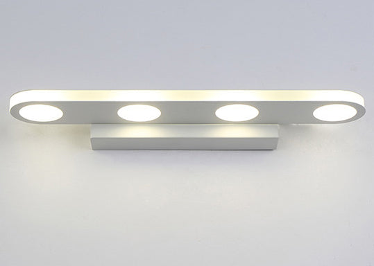Miroir de vanité moderne nordique Lumière ovale de forme de salle de bain Vanité Lumière au-dessus du miroir