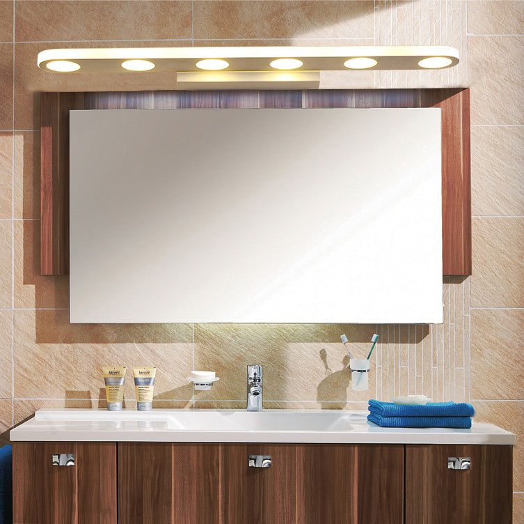 Miroir de vanité moderne nordique Lumière ovale de forme de salle de bain Vanité Lumière au-dessus du miroir