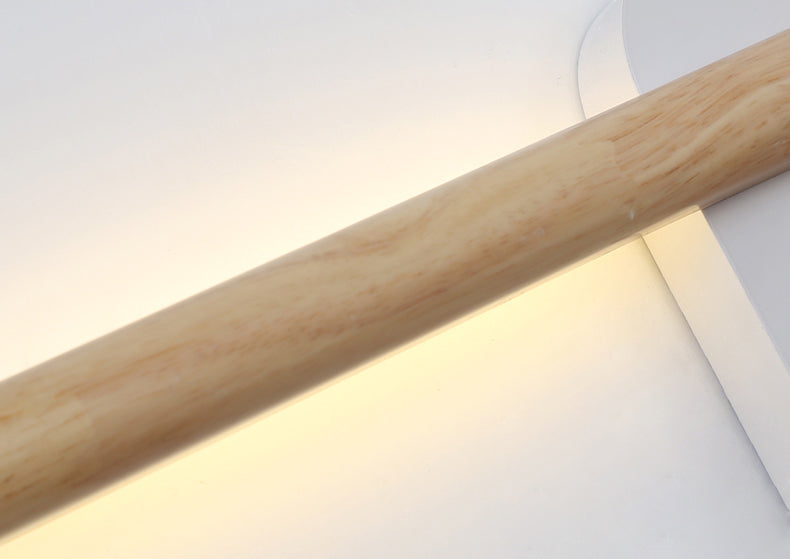 Bar rond en bois mural vanité légère luminaire de vanité de style nordique pour salle de bain