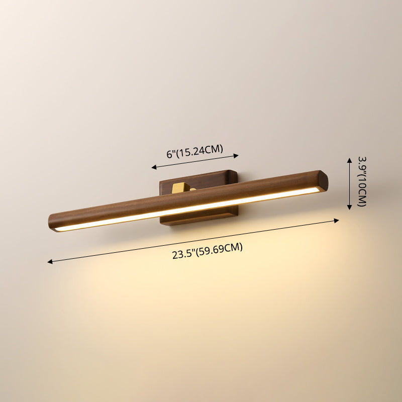 Stile minimalista Vanity Light Bar Walnut LED Vanity Mirror Lights per tavolo da toeletta
