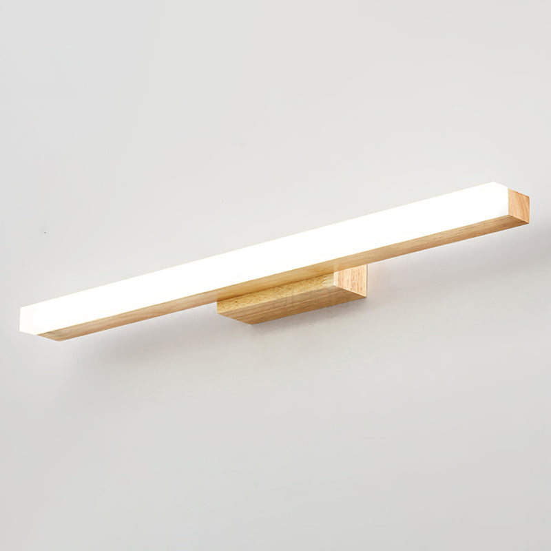 LED houten Noordse spiegel lichtwater en mistbestendige muurwandwandeling voor badkamer