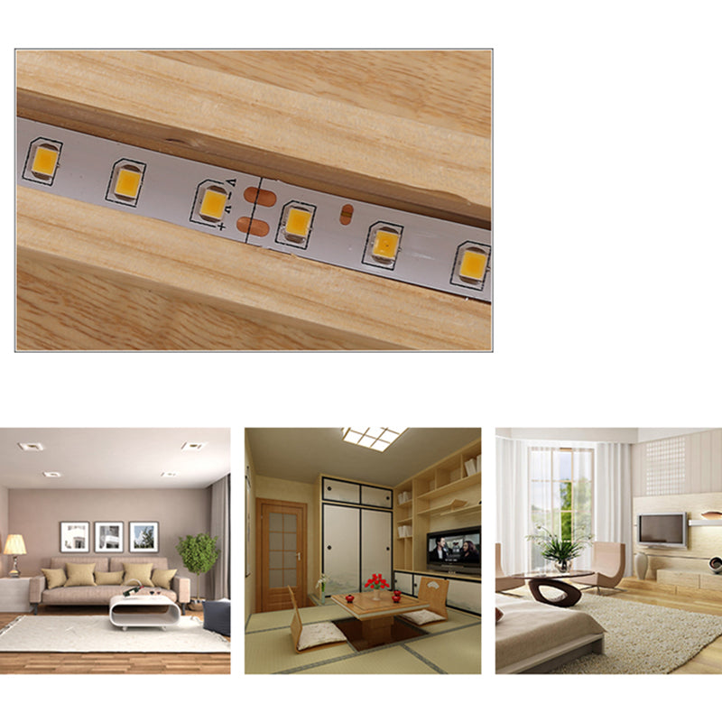 Nordic Natural Oak Vanity Sconce Fixture Simplicity Style Vanity Light in Acrylic Shade