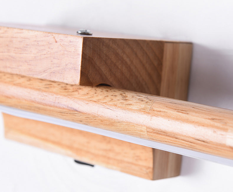 Dressing Table Decoration Vanity Wall Light Wooden LED Vanity Light Bar for Bathroom