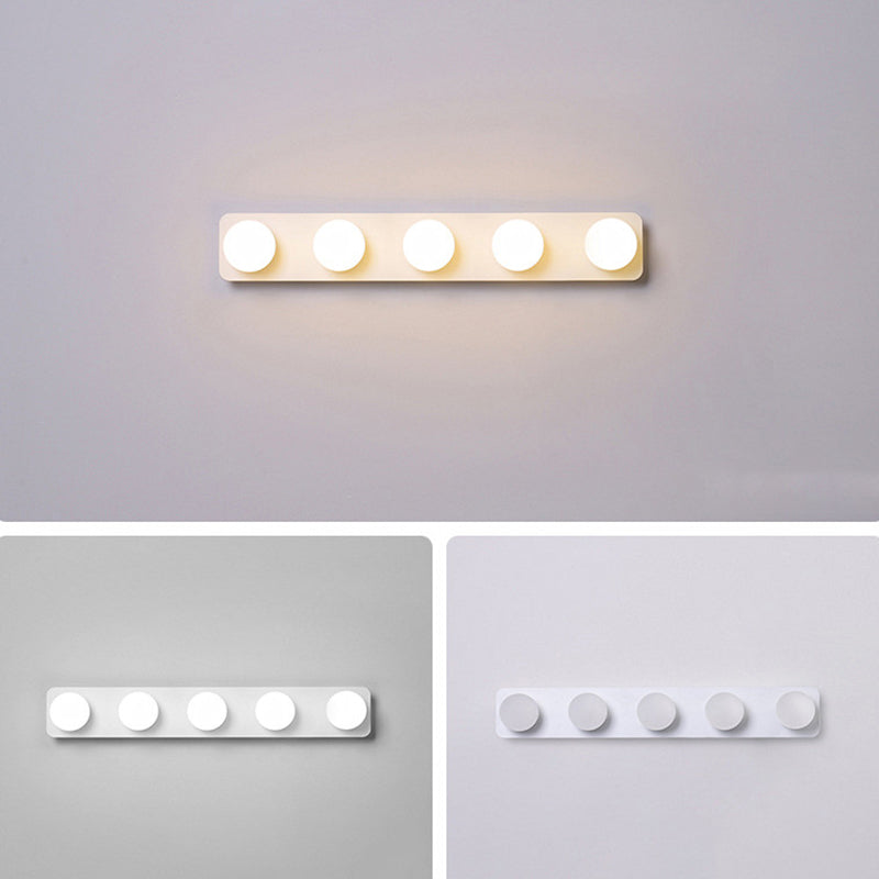 Moderne eenvoudige ijdelheid Mirror Licht LED BALL ACRYL TADE TADHE TADHADE BADKADE LACKING Ideeën