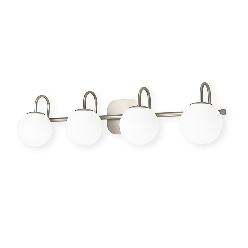 Global Glass Shade Vanity Wall Sconce Metal Armed Vanity Mirror Lights for Bedroom Bathroom