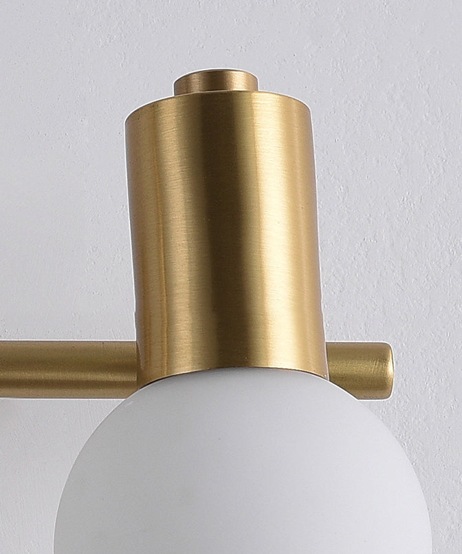 Nordic Messing Eitelkeitsbeleuchtung Ideen gefrostete Glasschattenschatten -Eitelkeitslampe für Badezimmer