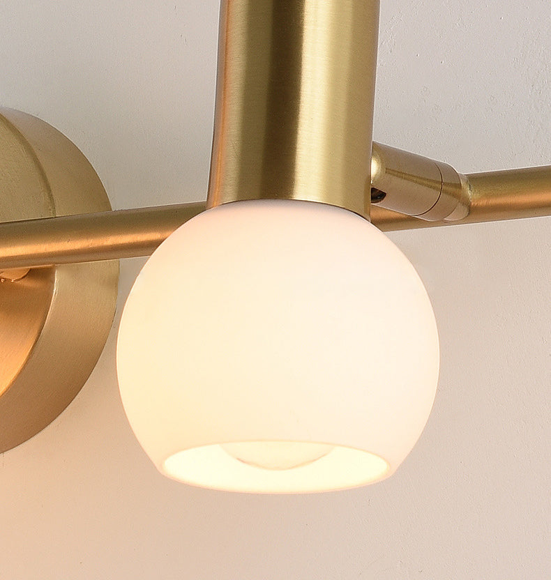 Nordic Messing Eitelkeitsbeleuchtung Ideen gefrostete Glasschattenschatten -Eitelkeitslampe für Badezimmer