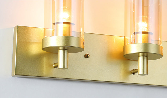 Vintage Style Vanity Mirror Lights 3 Lights Wall Mounted Mirror Front Lamp in Glass Shade