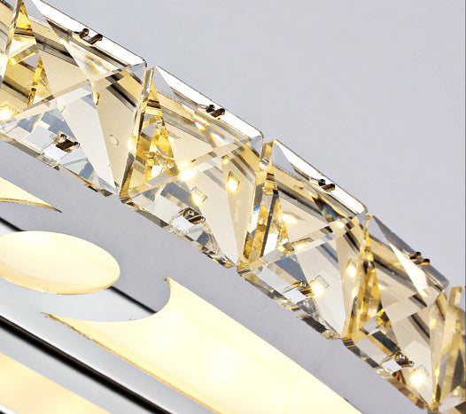 Fixage d'éclairage de vanité en cristal moderne Forme d'arc K9 CRISTAL BOOR Vanité Sconce