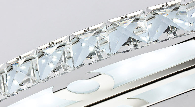 Fixage d'éclairage de vanité en cristal moderne Forme d'arc K9 CRISTAL BOOR Vanité Sconce