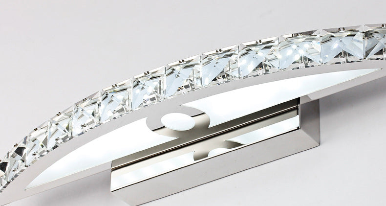 Fixage d'éclairage de vanité en cristal moderne Forme d'arc K9 CRISTAL BOOR Vanité Sconce
