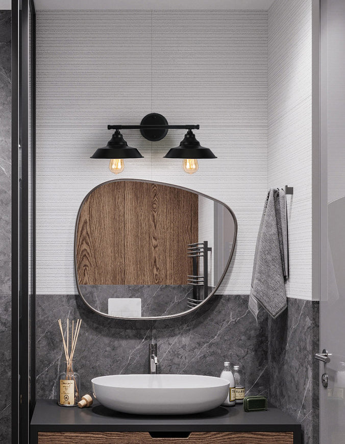 Industrial Metal Vanity Sconce Light Barn Shade Wall Mounted Light for Mirror Cabinet