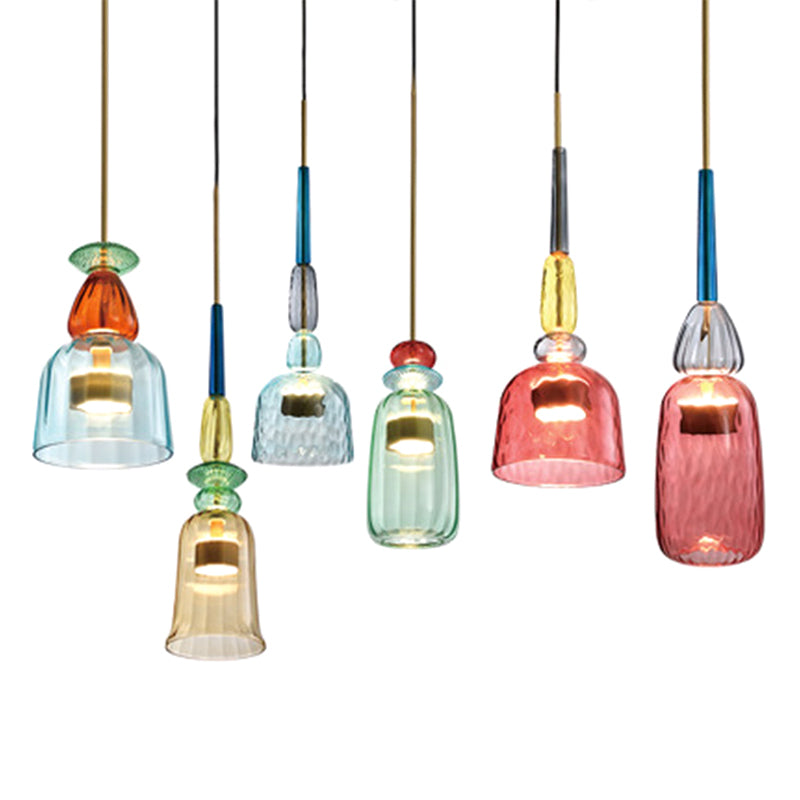 Ultra-Moderne Simplicity Candy Hanging Deckenleuchte Glasfederung Anhänger Licht für das Restaurant